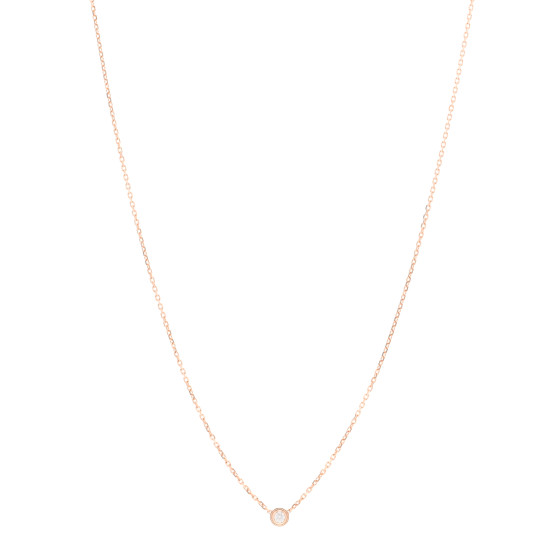 18K Pink Gold Diamond XS D'Amour Pendant Necklace