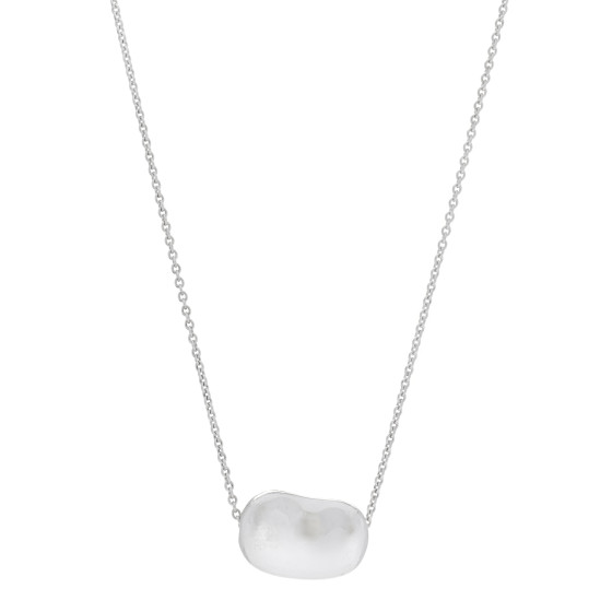 Sterling Silver 20mm Elsa Peretti Bean Pendant Necklace