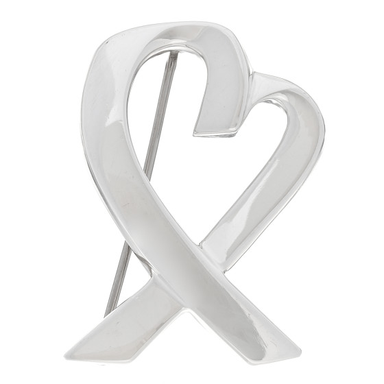 Sterling Silver Loving Heart Brooch Pin