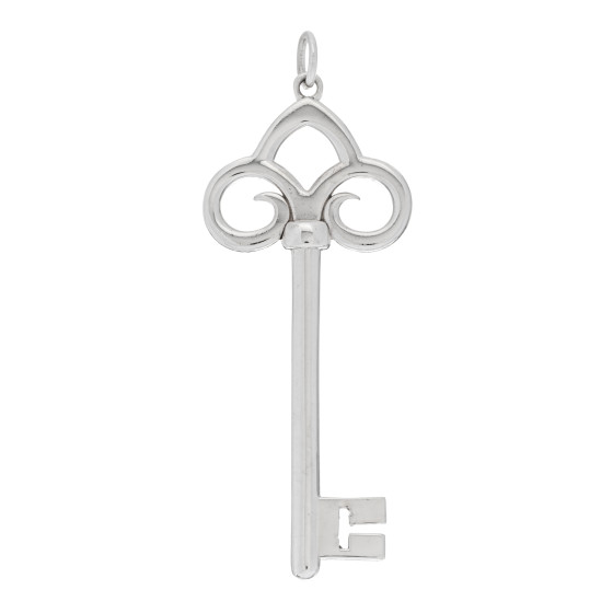 Sterling Silver Fleur De Lis Key Pendant