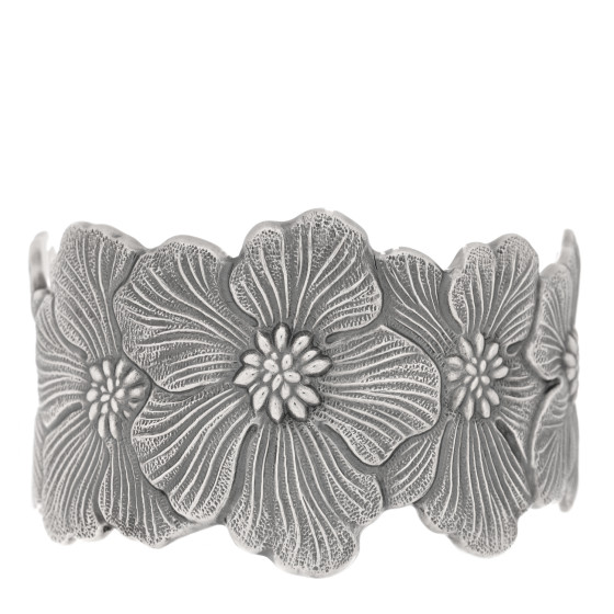 Sterling Silver Blossoms Gardenia Cuff Bracelet