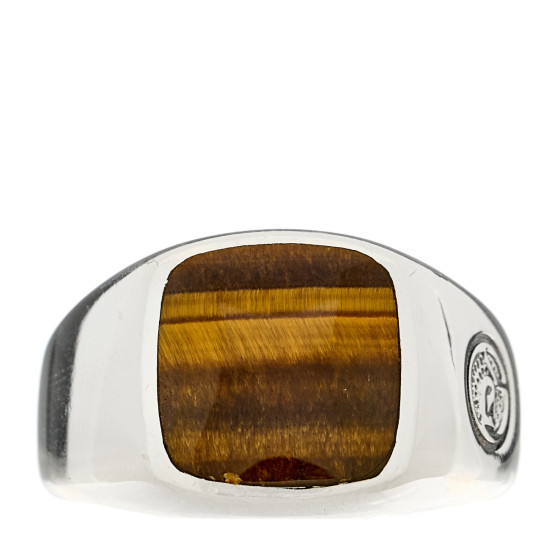 Sterling Silver Tiger Eye Exotic Stone Signet Ring 62 10