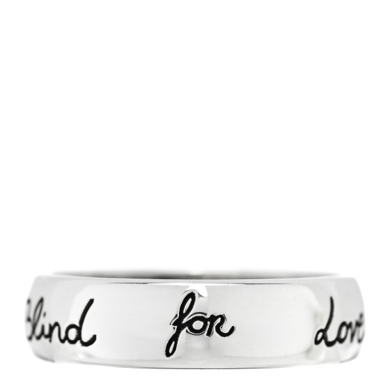Sterling Silver Blind for Love Band Ring 52 6