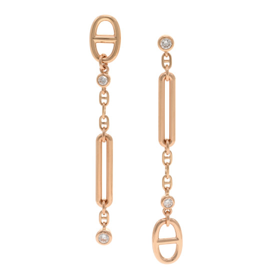 18K Rose Gold Diamond Chaos Earrings