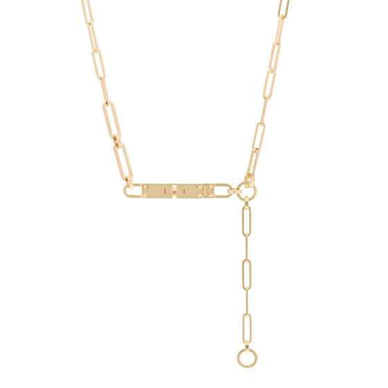 18K Yellow Gold PM Kelly Chaine Lariat Necklace SH