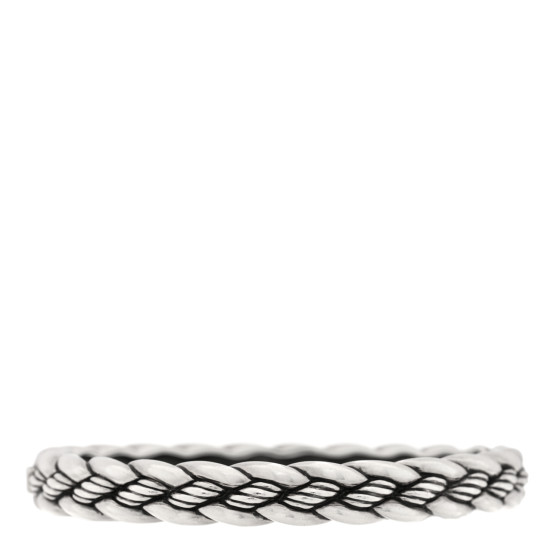 Sterling Silver Woven Cable Hinge Bracelet