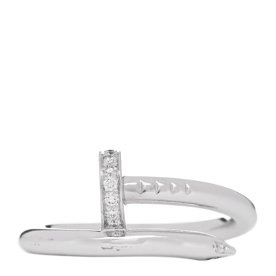 18K White Gold Diamond Juste Un Clou Ring 53 6.25