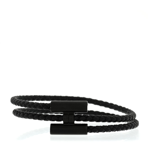 Swift Double Wrap Cord Tournis Tresse Bracelet T6 Black