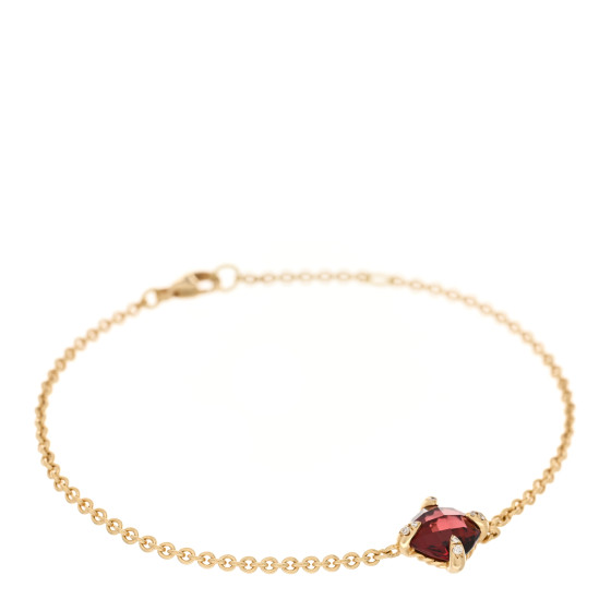 18K Yellow Gold Diamond Garnet Chatelaine Bracelet