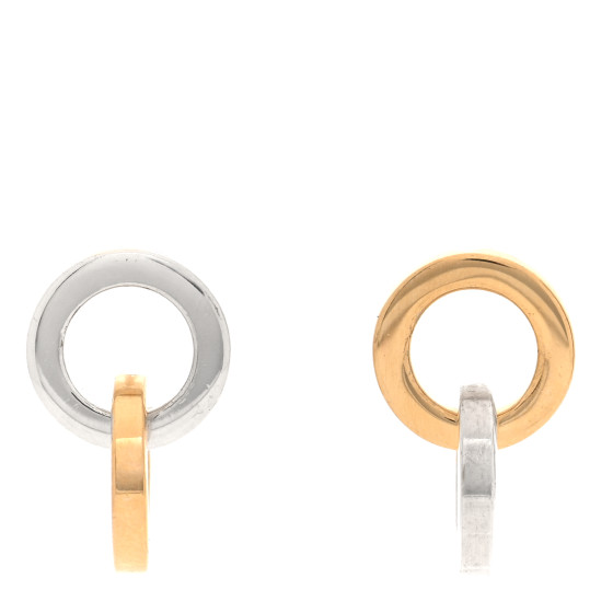 Sterling Silver 18K Yellow Gold Interlocking Circle Earrings