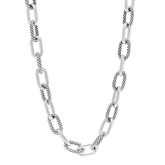 Sterling Silver 11mm Madison Chain Necklace 20.5"