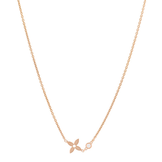 18K Pink Gold Diamond Idylle Blossom Pendant Necklace