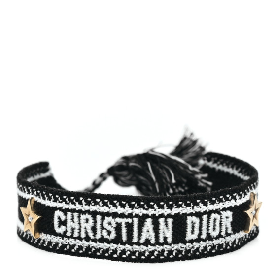 Woven Cotton J'Adior Friendship Star Bracelet Black