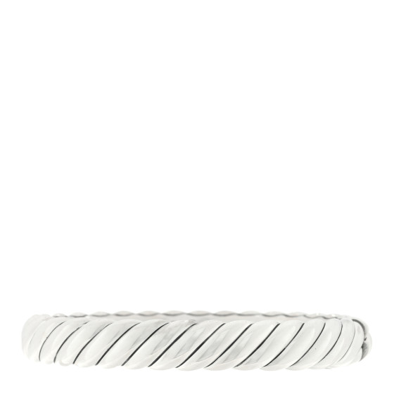 Sterling Silver 10mm Sculpted Cable Bangle Bracelet