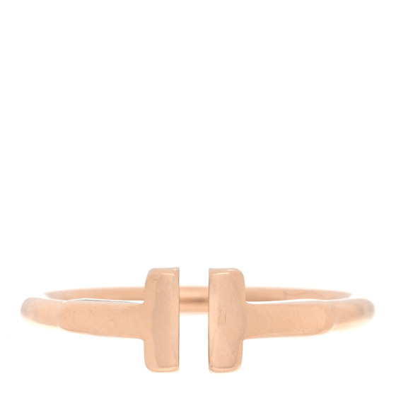 18K Rose Gold T Wire Ring 50 5.5
