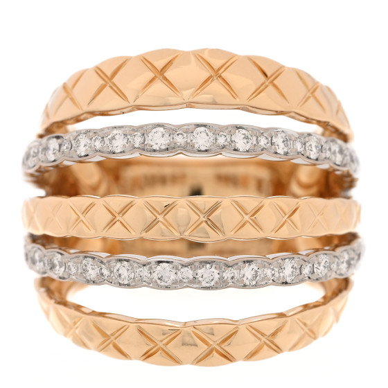 18K Yellow White Gold Diamond Coco Crush Ring 53 6.5