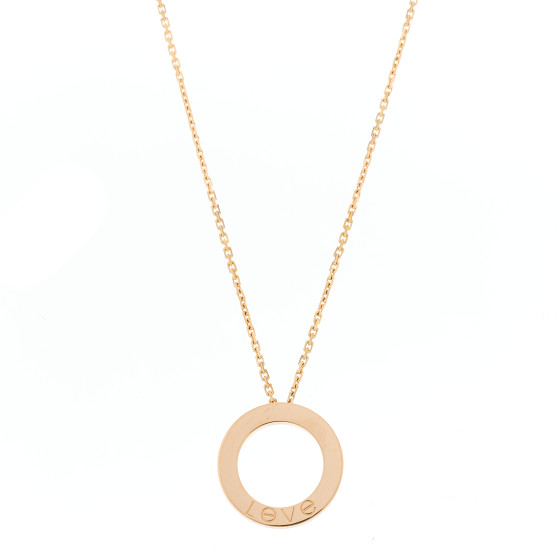 18K Pink Gold LOVE Pendant Necklace