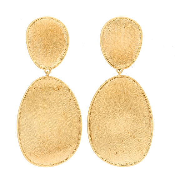18K Yellow Gold Small Lunaria Drop Earrings