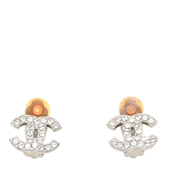 Crystal Mini CC Earrings Silver