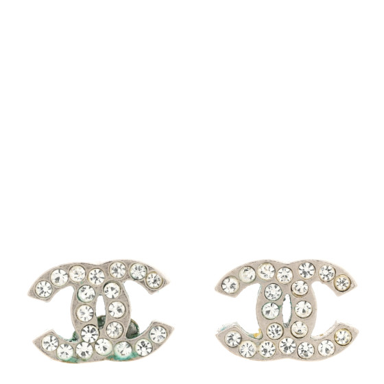 Crystal Mini Timeless CC Earrings Silver