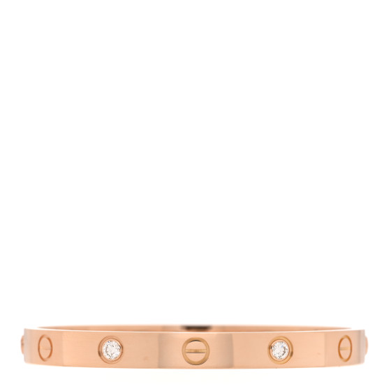 18K Pink Gold 4 Diamond LOVE Bracelet 16