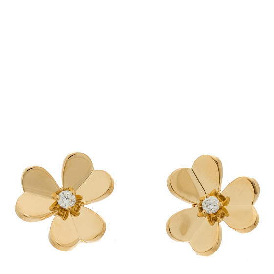 18K Yellow Gold Diamond Small Frivole Earrings