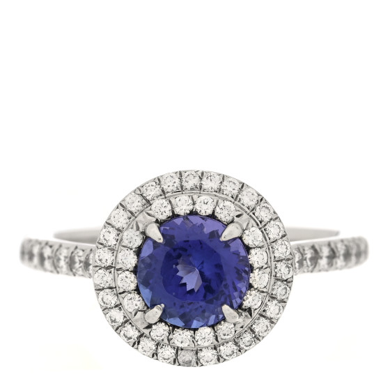 Platinum Diamond Tanzanite Soleste Ring 52 6