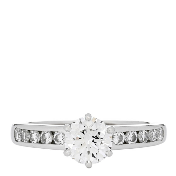 Platinum Diamond 1.04ct Channel-Set Engagement Ring 54 7