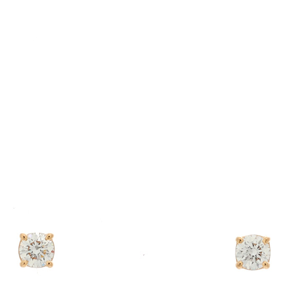 18K Rose Gold Diamond .22ctw Solitaire Earrings