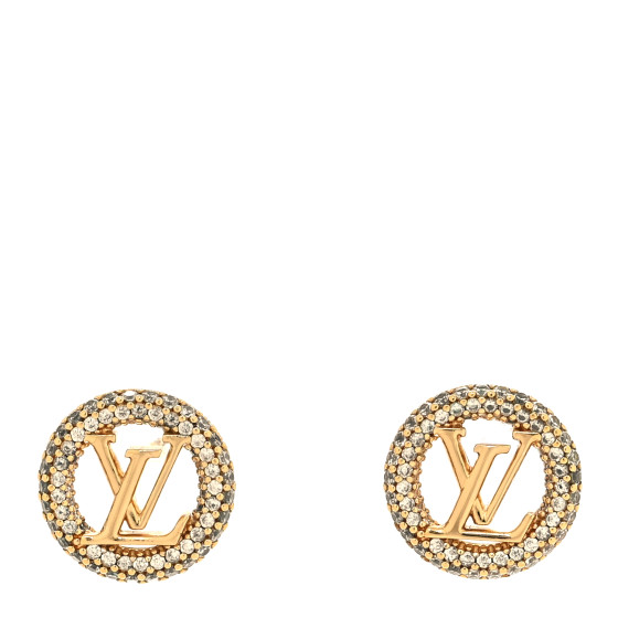 Metal Crystal Louise By Night Earrings Gold