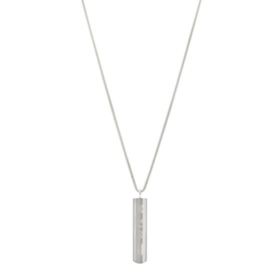 Sterling Silver 1837 Bar Pendant Necklace