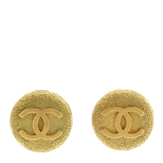 Metal CC Clip On Earrings Gold