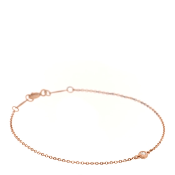 18K Rose Gold Diamond 03ct Elsa Peretti Diamonds by the Yard Bracelet