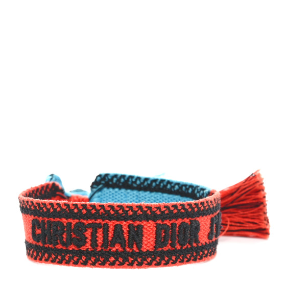 Woven Cotton J'Adior Friendship Bracelet Orange Blue