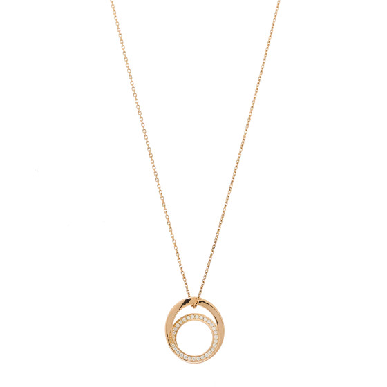 18K Pink Gold Diamond Etincelle De Cartier Pendant Necklace