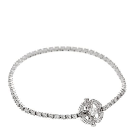 18K White Gold Diamond Fiorever Pave Bracelet S