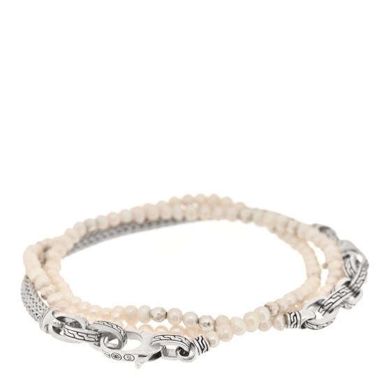 Sterling Silver Pearl Convertible Wrap Bracelet