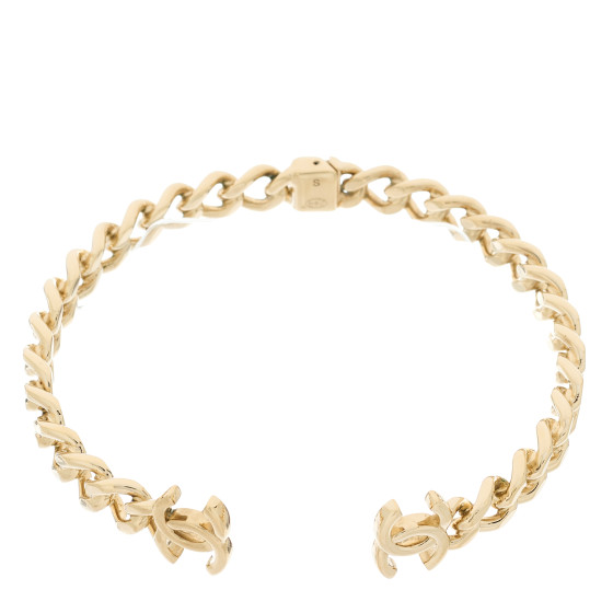 Metal CC Chain Link Choker Necklace S Gold