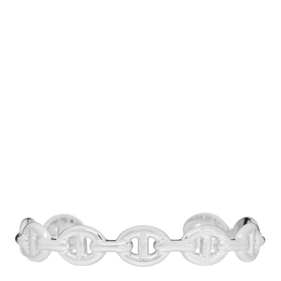 Sterling Silver MM Chaine d'Ancre Enchainee Cuff Bracelet SH