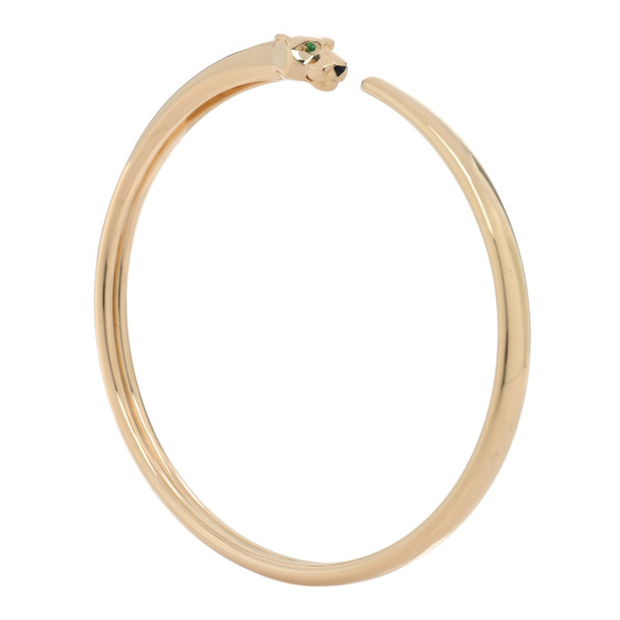 18K Pink Gold Tsavorite Black Onyx Panthere De Cartier Bracelet 20