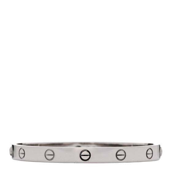 18K White Gold LOVE Bracelet 17