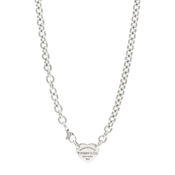 Sterling Silver Return to Tiffany Heart Tag Choker Necklace