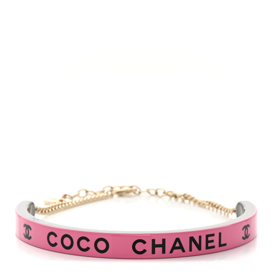 Resin Logo Choker Pink Black