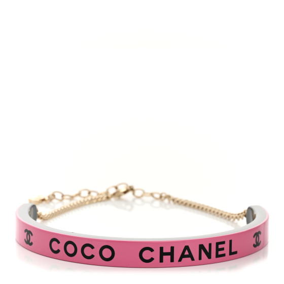 Resin Logo Choker Pink Black