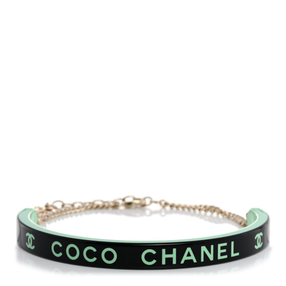 Resin Logo Choker Green Black