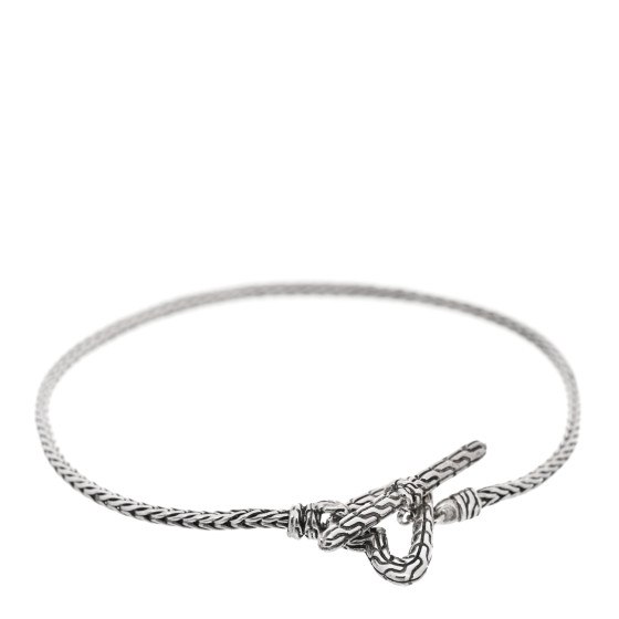Sterling Silver Manah Heart Classic Chain Toggle Bracelet