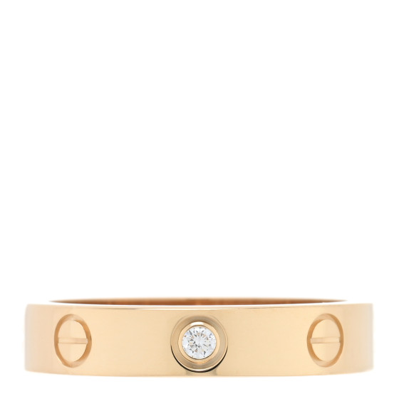 18K Yellow Gold Diamond 4mm LOVE Wedding Band Ring 53 6.25