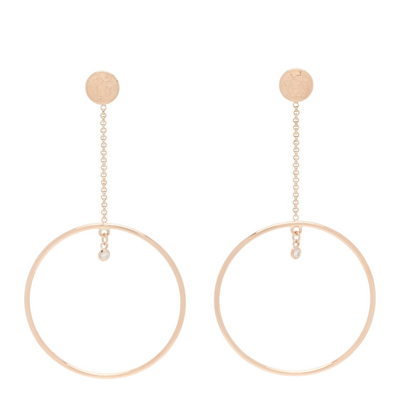 18K Rose Gold Diamond Ex-Libris Earrings