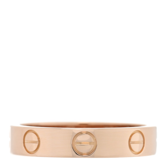 18K Pink Gold 3.5mm LOVE Wedding Band Ring 48 4.5