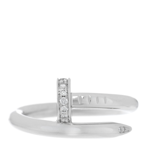 18K White Gold Diamond Juste Un Clou Ring 52 6